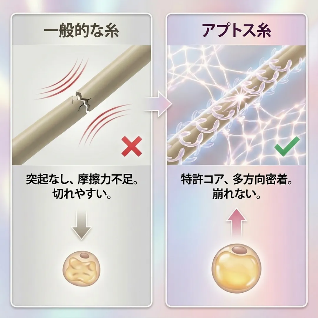 糸が溶けたらリフト効果も終わる？「時間に負けない」アプトス（Aptos